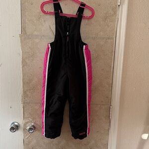 Pacific Trail Black and Pink Kids Overalls